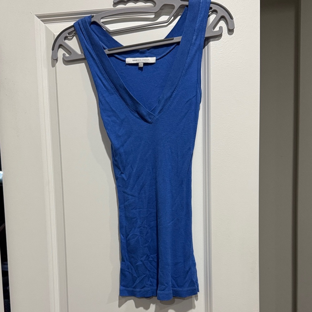 Rebecca Beeson Royal Blue V-Neck Tank Top